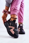 Damskie Sneakersy Memory Foam Big Star JJ274599 Czarno-Różowe