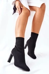 Damskie Wsuwane Botki Ze Skarpetą Czarne Tonight