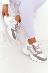Damskie Sneakersy Na Masywnej Podeszwie Białe Power