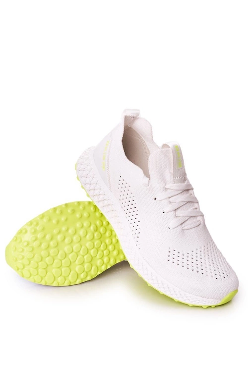Męskie Sportowe Buty Memory Foam Big Star FF174235 Biało-Limonkowe