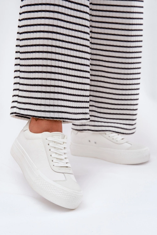 Trampki Damskie Na Platformie Big Star RR274337 Białe