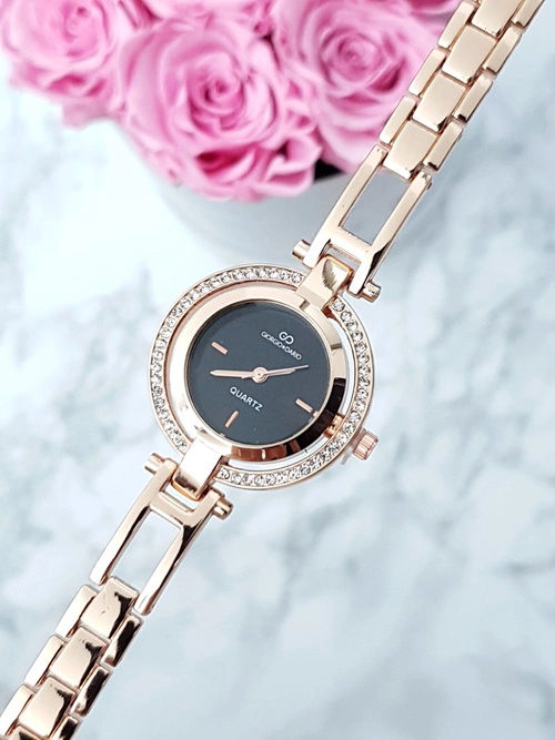 Damski Zegarek Giorgio & Dario Z Cyrkoniami Get Różowe Złoto