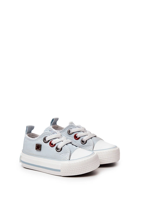 Dziecięce Klasyczne Niskie Trampki BIG STAR HH374198 Niebieskie