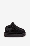 Dziecięce Sneakersy Ocieplane Futerkiem Czarne Mireen