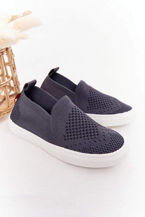 Dziecięce Wsuwane Tenisówki Slip-On Big Star HH374104 Szare