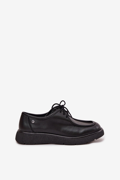 Skórzane Półbuty Damskie Maciejka K7189-01 Czarne