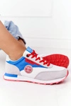 Damskie Sportowe Buty Memory Foam Big Star HH274526 Biało-Niebieskie