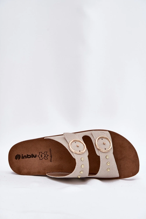 Wygodne Klapki Damskie Inblu CP000054 Beżowe