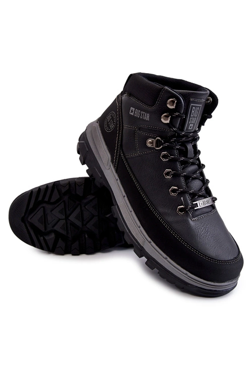 Męskie Botki Trapery Memory Foam Big Star KK174120 Czarne