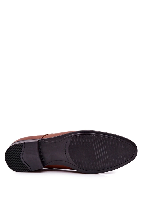 Eleganckie Skórzane Półbuty Bednarek 724 Brązowe