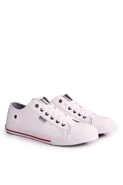 Męskie Skórzane Trampki BIG STAR DD174260 Białe