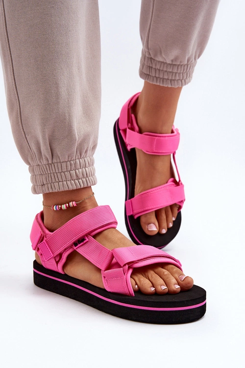 Damskie Sandały Na Platformie Lee Cooper LCW-24-05-2750L Fuksja