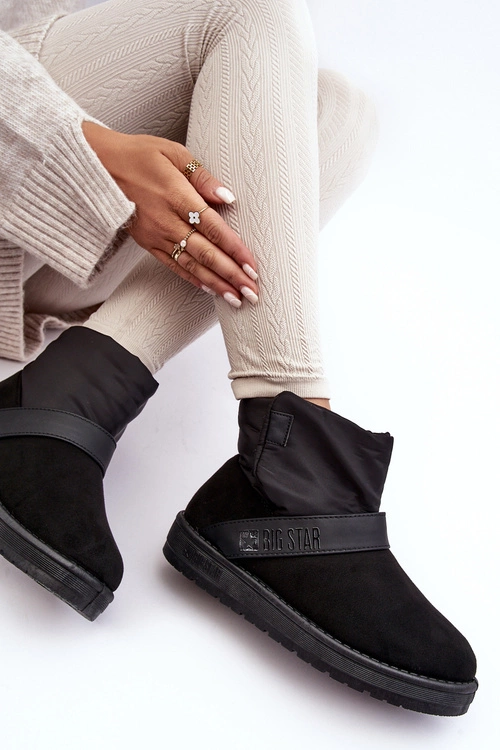 Śniegowce Ocieplane Na Platformie Czarne Big Star MM274151