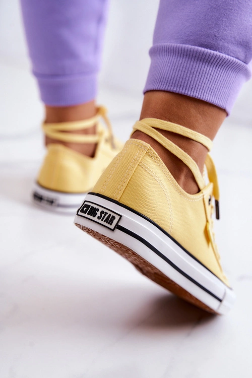 Niskie Trampki Damskie Big Star JJ274A002 Żółte