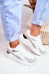 Sportowe Damskie Buty Sneakersy Białe Martina