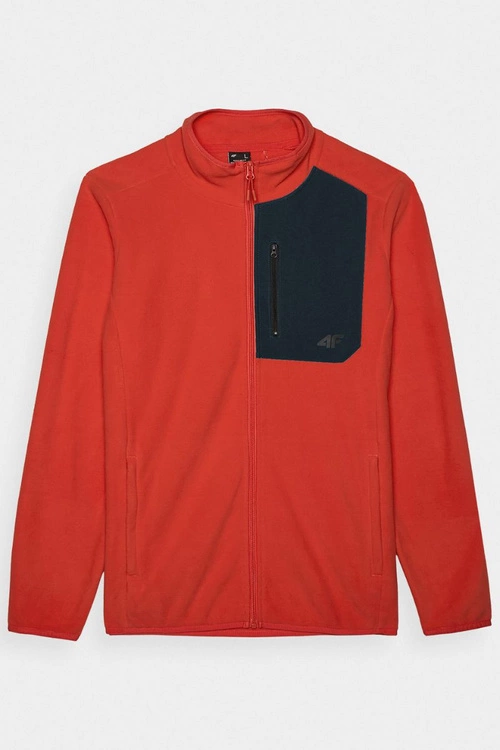 Polar Męski Ze Stójką Regular 4F 4FWAW24TFLEM250-70S Pomarańczowy