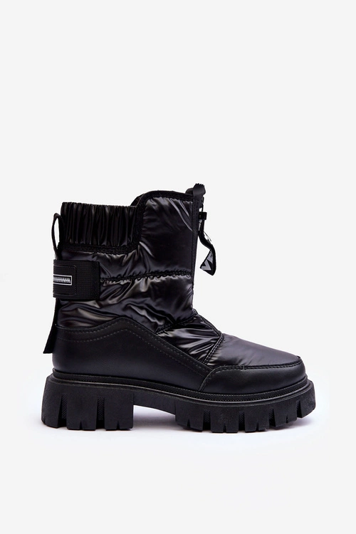 Wysokie Śniegowce Damskie Ocieplane Czarne Freoc