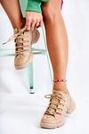 Damskie Sneakersy Sportowe Buty Beżowe Azella