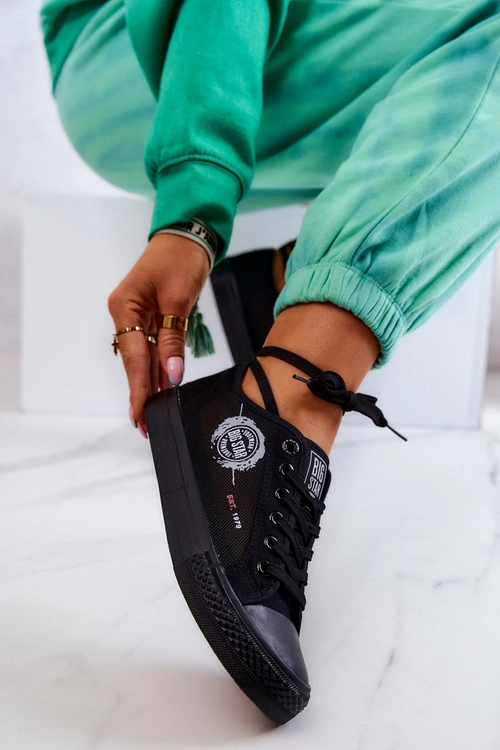 Damskie Tenisówki Trampki BIG STAR JJ274A256 Czarne