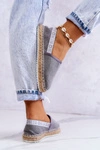 Materiałowe Espadryle Wsuwane Big Star JJ274876 Szare