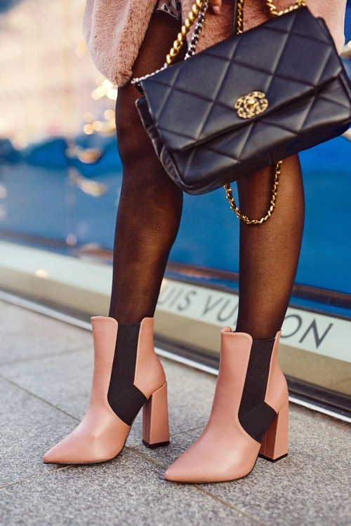 Botki Damskie Na Słupku Różowe Good Vibes