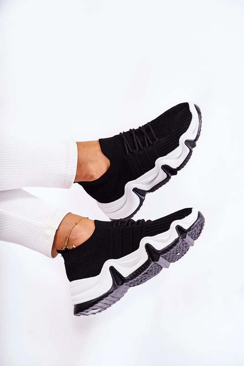 Damskie Wsuwane Sneakersy Czarne Dayen