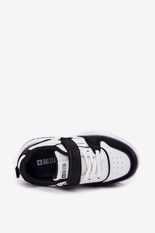 Lekkie Sneakersy Dziecięce Big Star RR374052 Biało-Czarne
