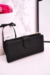 Duży Portfel Damski Z Dodatkową Portmonetką I Frędzlami Czarny