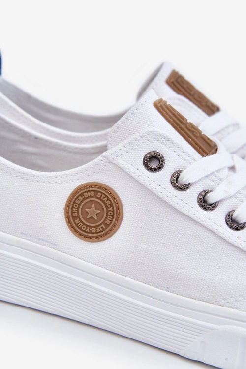 Męskie Materiałowe Trampki Big Star LL174019 Białe