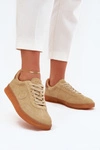 Zamszowe Sneakersy Damskie Big Star RR274849 HI-POLY SYSTEM Beżowe