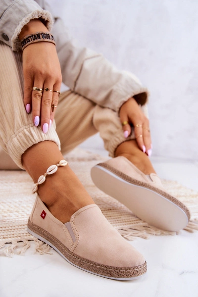 Damskie Espadryle Wsuwane Big Star JJ276001 Beżowe