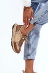 Damskie Buty Sportowe Skórzane Maciejka 06295-04 Beżowe