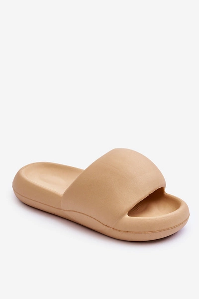 Lekkie Piankowe Damskie Klapki Na Platformie Khaki Milton