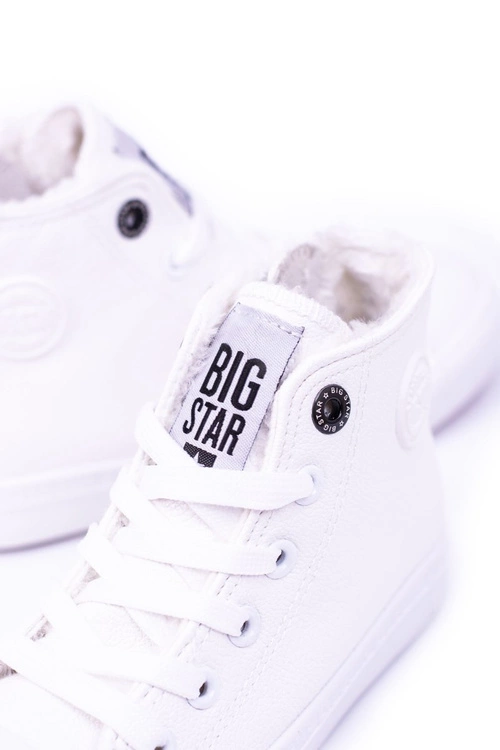Big Star Dziecięce Wysokie Białe Trampki Sneakersy BB374141