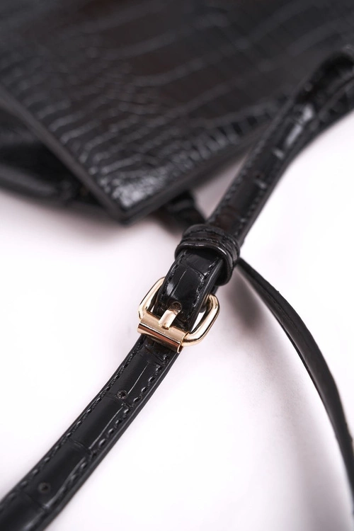 Torebka Listonoszka MONNARI BAG5450-020 Czarna Print Zwierzęcy