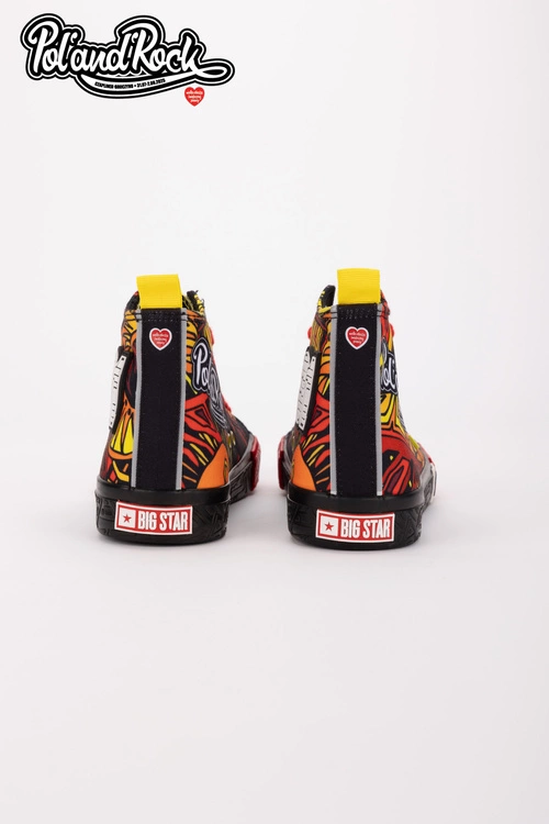 Trampki Pol'and'Rock Festival X Big Star SS174501 Czarno-Czerwone