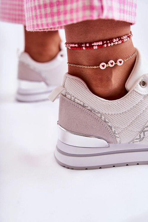 Klasyczne Damskie Wiązane Buty Sportowe Białe Elenes