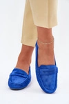 Damskie Zamszowe Mokasyny Kobaltowe Lenvie