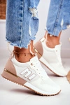 Damskie Sportowe Buty Sneakersy Biało-Beżowe Maddie
