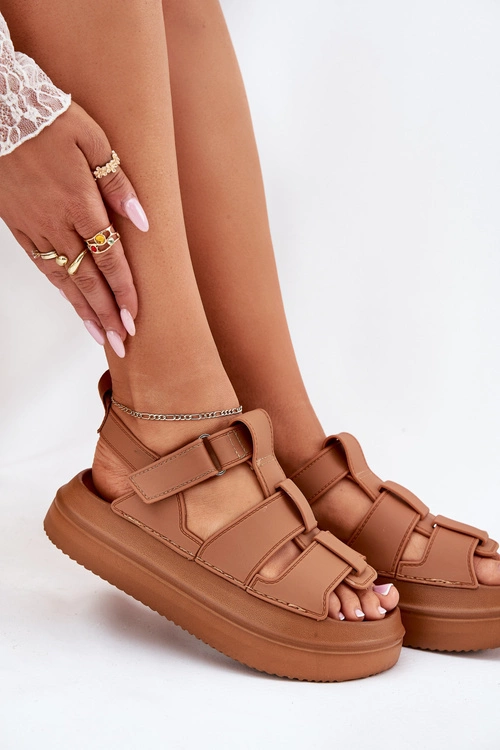 Sandały Damskie Na Platformie Camel Nitavelia