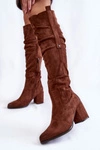 Zamszowe Kozaki Za Kolano La.Fi 270065FX-SU Brązowe