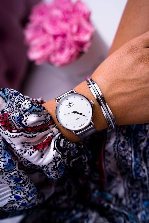 Damski Zegarek Michael John Srebrny Dimaha