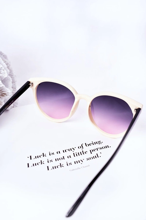 Okulary Przeciwsłoneczne Z Muchą Czarno-Beżowe Ombre