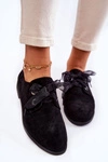 Damskie Zamszowe Wiązane Półbuty La.Fi 210014B-SU Czarne