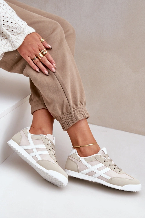 Niskie Tenisówki Trampki Damskie Beżowe Eezore