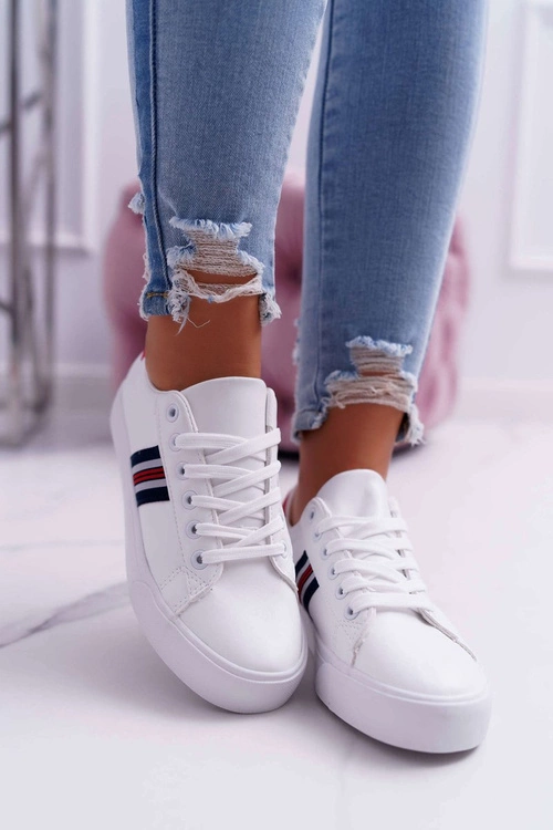 Białe Damskie Sportowe Tenisówki Acarana