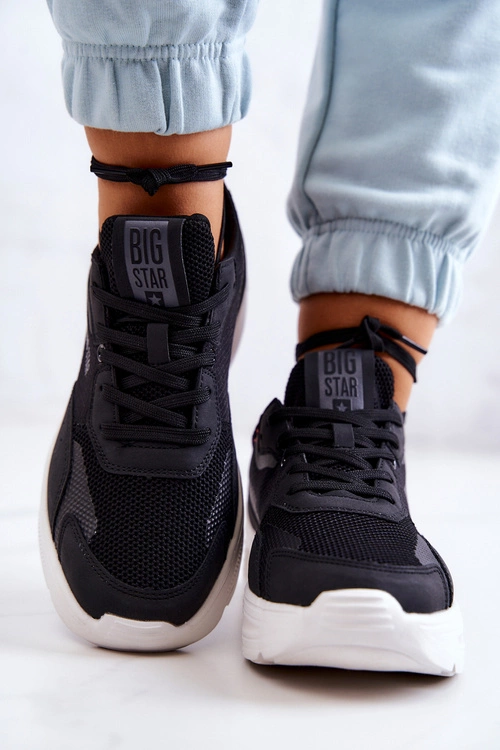 Modne Sneakersy Buty Sportowe Big Star JJ274598 Czarne