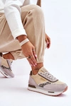 Modne Sneakersy Memory Foam System Big Star LL274364 Beżowe