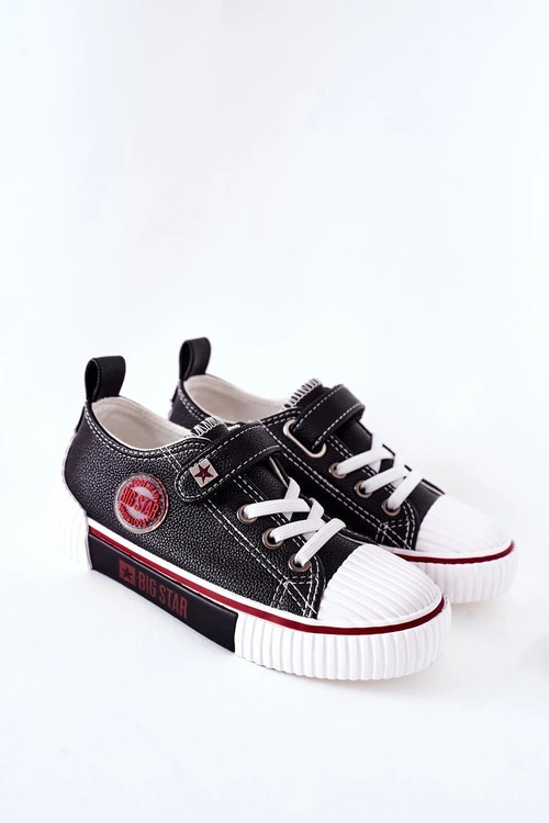 Dziecięce Skórzane Trampki BIG STAR II374042 Czarne
