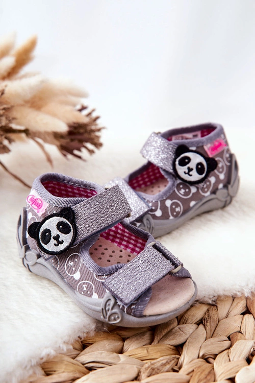 Sandałki Befado Na Rzep 342P031 Szare